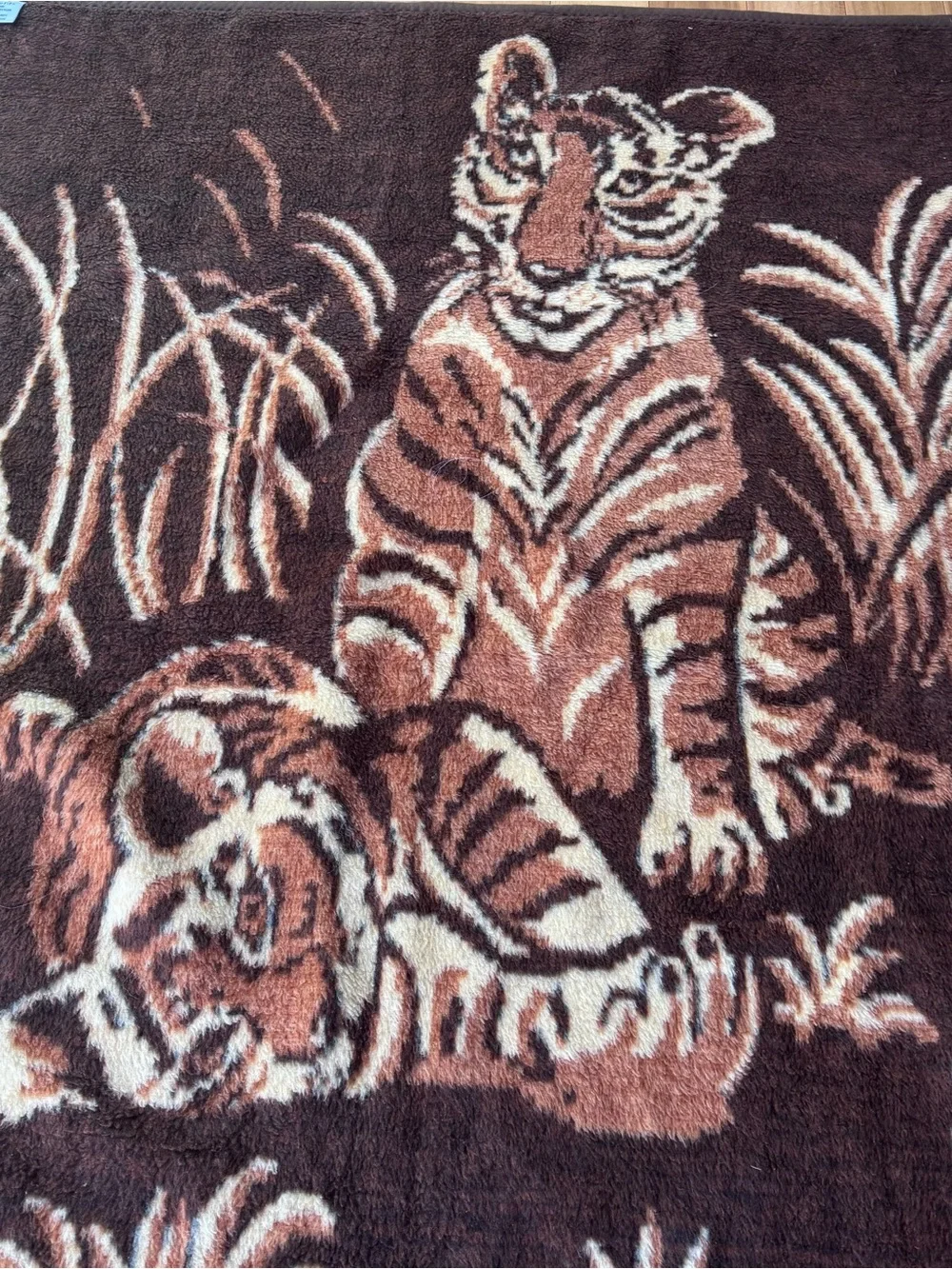 Brown Tiger Motif blanket 60 X 80